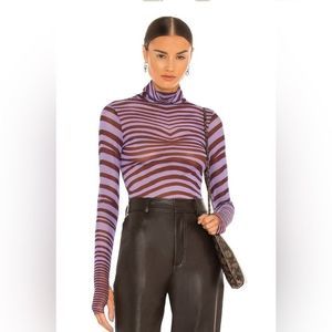 AFRM - mesh turtleneck long sleeve top